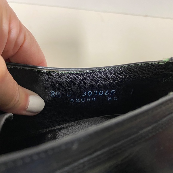 Florsheim Size 8.5 C Royal Imperial Monk Strap Buckle Shoes Black Smooth Leather - Picture 10 of 14